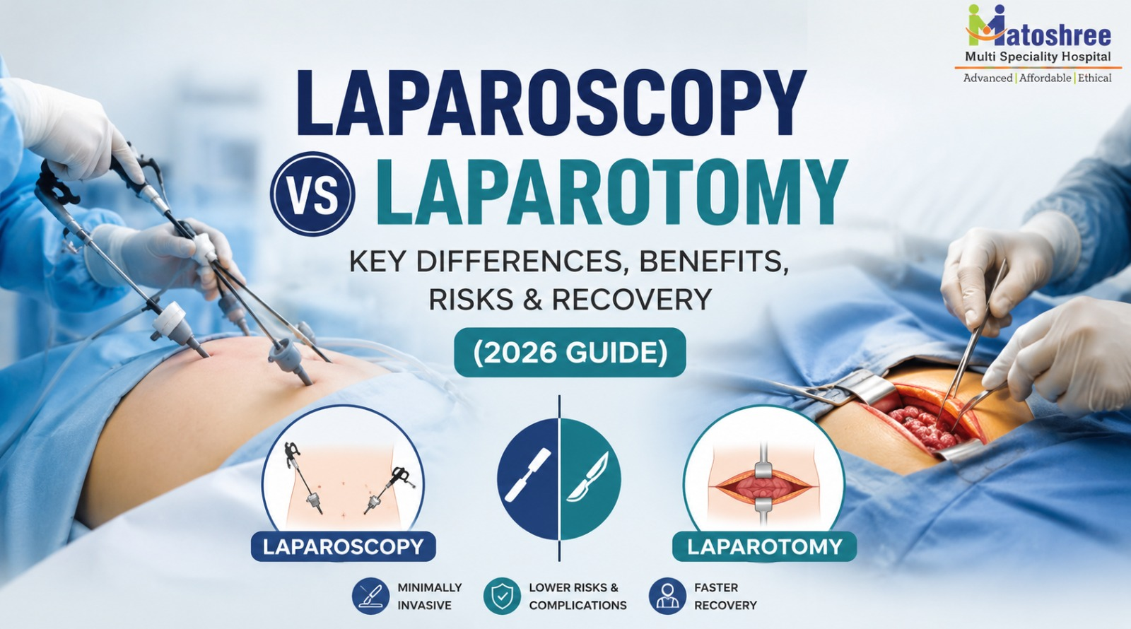Laparoscopy vs Laparotomy: Key Differences, Benefits, Risks & Recovery (2026 Guide)